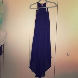 Black hi-lo dress